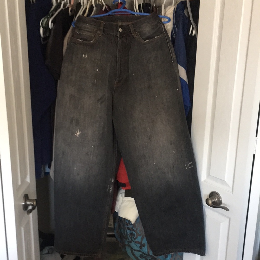 Acne Studios Black Baggy Jeans Wide-Leg Style